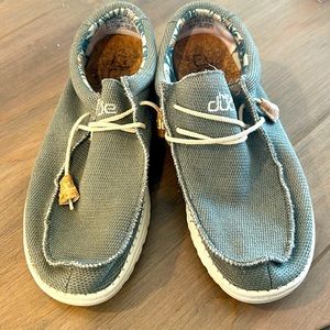 Hey Dude green men's loafers, Size 12